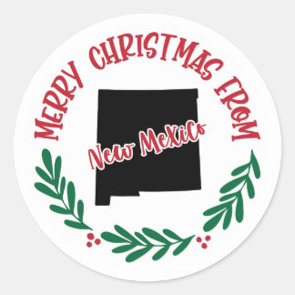 Helgdag Sticker från New mexico Runt Klistermärke