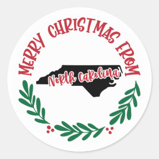 Helgdag Sticker från North Carolina Runt Klistermärke