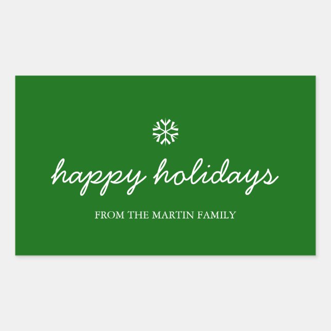 Helgdag Sticker - glad helg Rektangulärt Klistermärke (Framsida)