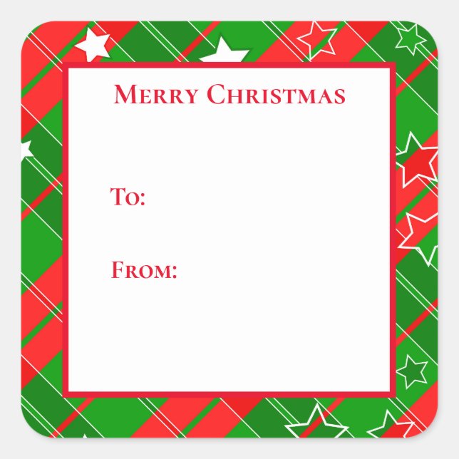 Helgdag Stickers Fyrkantigt Klistermärke (Framsida)