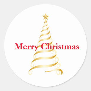 Helgdag Stickers God jul-Träd Runt Klistermärke