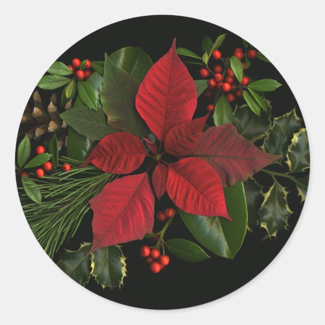 Helgdag Stickers Runt Klistermärke (Framsida)