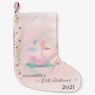 Helgdag-stjärnor i Baby Svan Liten Julstrumpa