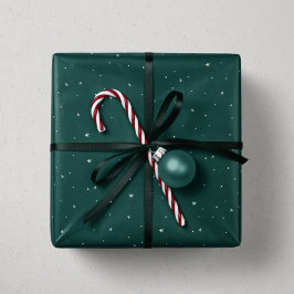 Helgdag stjärnor och punkter roligt grönt jul presentpapper