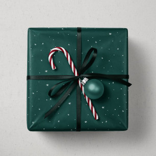 Helgdag stjärnor och punkter roligt grönt jul presentpapper