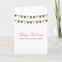 Helgdag String of Ljus Greeting Card Helgkort