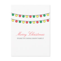 Helgdag String of Ljus Postcard