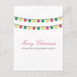 Helgdag String of Ljus Postcard Helg Vykort