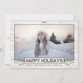 Helgdag | Svartvit buffelkontroll Julkort