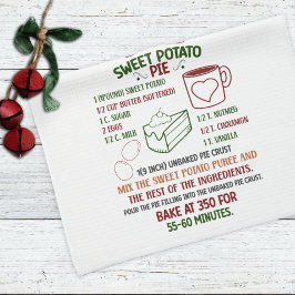 Helgdag Sweet Potato Paj Recipe jul Kökshandduk