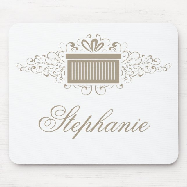 Helgdag Swirls Present Mousepad, Latte Musmatta (Framsidan)