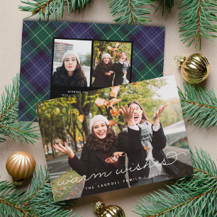 Helgdag Tartan Julfoto-kort Julkort