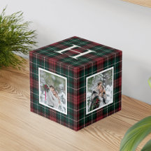 Helgdag Tartan Monogram Photo Cube