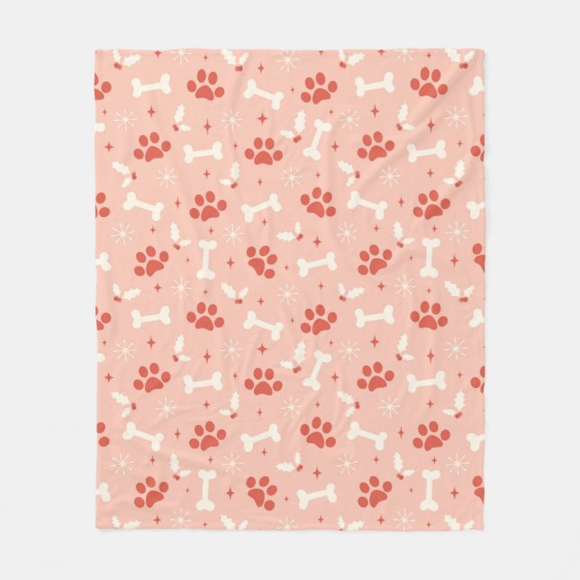 Helgdag Tassar och benen Mönster under jul Fleecefilt (Framsidan)