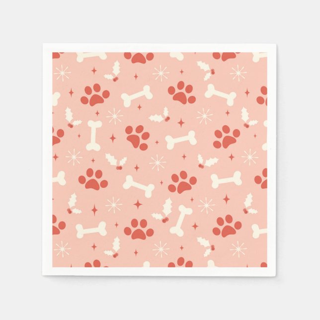 Helgdag Tassar och benen Mönster under jul Pappersservett (Framsidan)