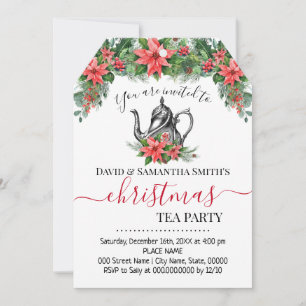 Helgdag Tea Party vid jul Tea Party Julkort