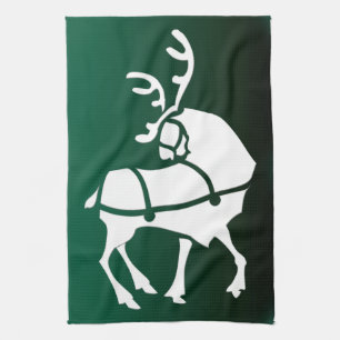 Helgdag Tea Towels för julrenskorn Anpassningsbar Kökshandduk
