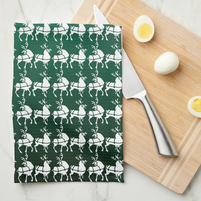 Helgdag Tea Towels för julrenskorn Anpassningsbar  Kökshandduk (Vikt i Fjärdedel)