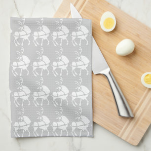 Helgdag Tea Towels för julrenskorn Anpassningsbar  Kökshandduk