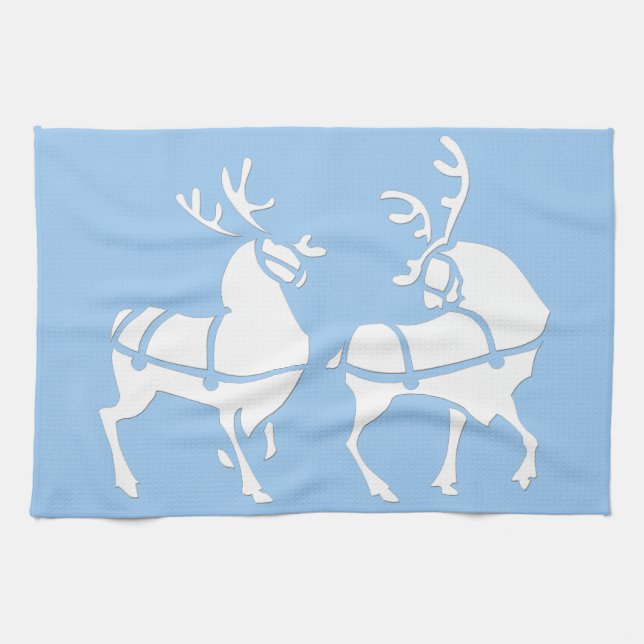 Helgdag Tea Towels för julrenskorn Anpassningsbar  Kökshandduk (Horisontell)