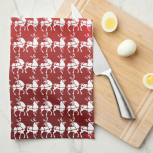 Helgdag Tea Towels för julrenskorn Anpassningsbar Kökshandduk