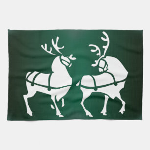 Helgdag Tea Towels för julrenskorn Anpassningsbar  Kökshandduk
