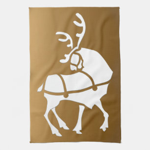 Helgdag Tea Towels för julrenskorn Anpassningsbar  Kökshandduk