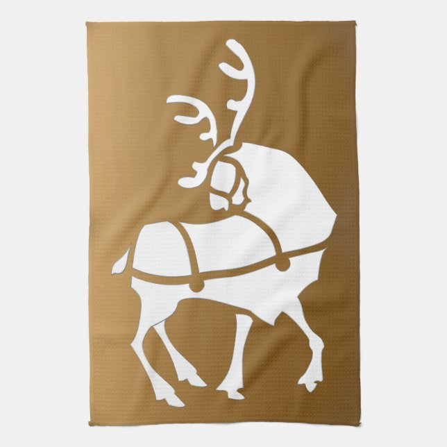 Helgdag Tea Towels för julrenskorn Anpassningsbar  Kökshandduk (Vertikal)