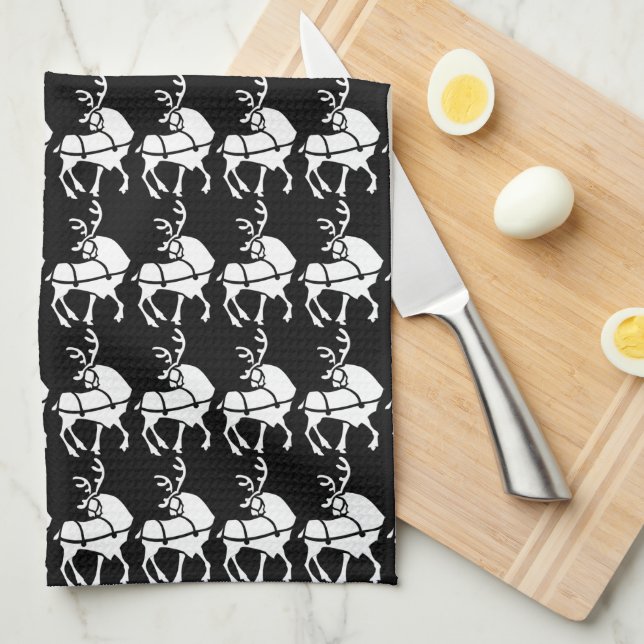 Helgdag Tea Towels för julrenskorn Anpassningsbar  Kökshandduk (Vikt i Fjärdedel)