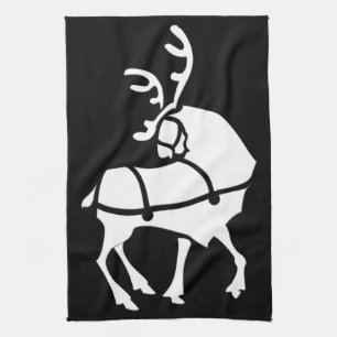 Helgdag Tea Towels för julrenskorn Anpassningsbar Kökshandduk