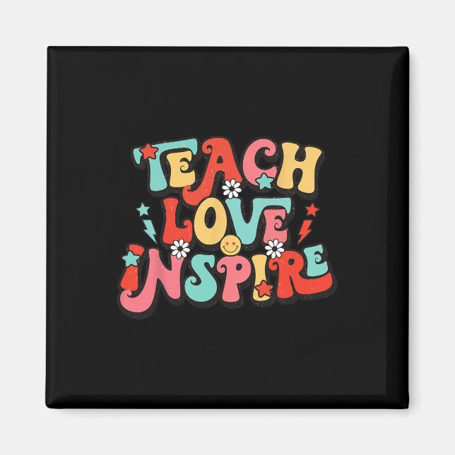 Helgdag Teach Kärlek Inspire Lärare Magnet (Framsidan)