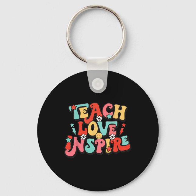 Helgdag Teach Kärlek Inspire Lärare Nyckelring (Framsida)