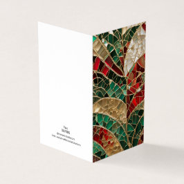Helgdag Tema Julmosaik Bruten Glass Art Kort