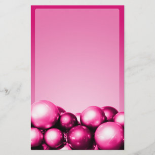 Helgdag Theme Stationery Fuchsia Ornaments Brevpapper