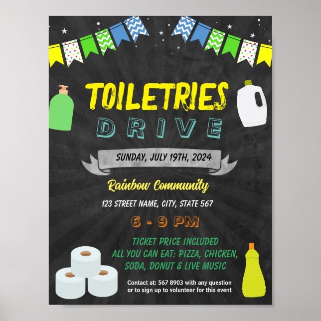 Helgdag Toiletries EnhetsFlyer-mall Poster (Framsidan)