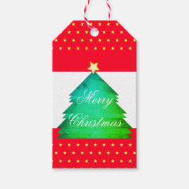 Helgdag Träd Designad Presentetikett