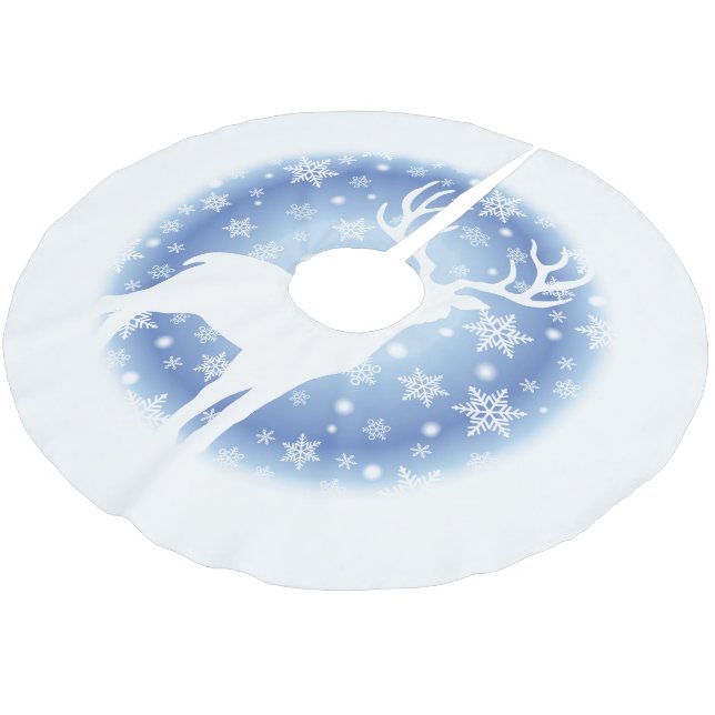 Helgdag Träd Skirt Hjort Julgransmatta Borstad Polyester (Vinklad)