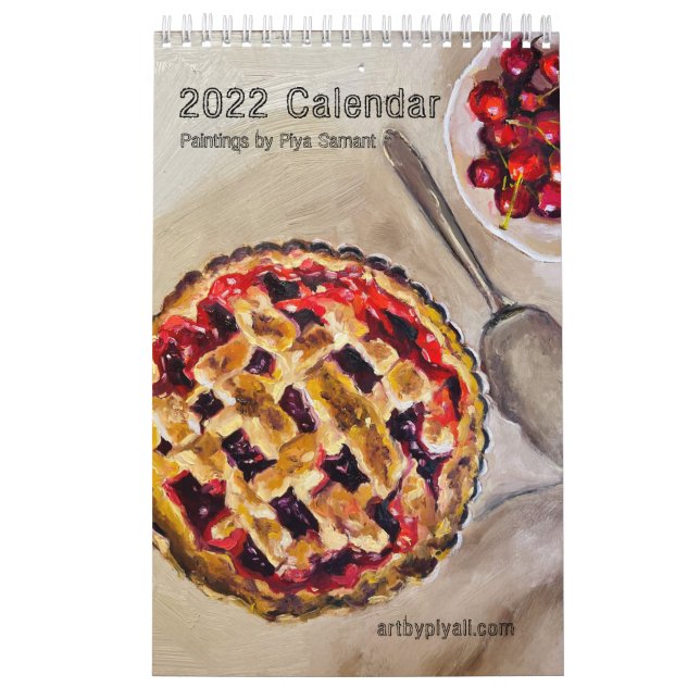 "Helgdag Treats"-Oljemålningar av Piya Samant Kalender (Omslag)