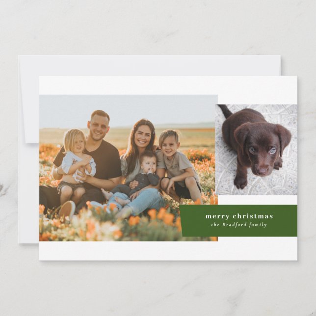 Helgdag - två fotojulkort (Framsida)