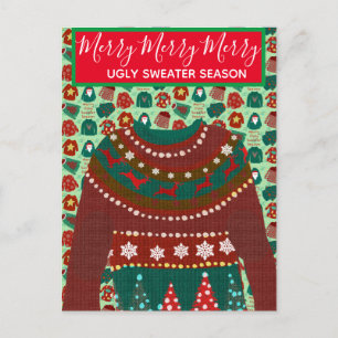 Helgdag Ugly Sweater-anpassad temainbjudning Vykort