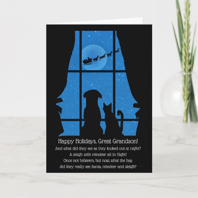 Helgdag Underbar Grandson Cute-Hund och -katt Kort (Framsida)