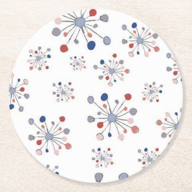 Helgdag Underlägg Papper Rund (Framsidan)