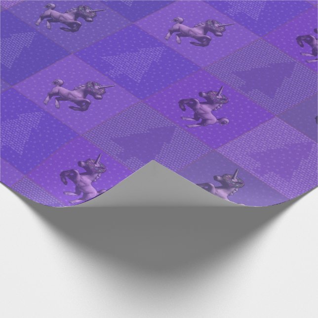 Helgdag Unicorn-julafton Papper (Lila) Presentpapper (Hörn)