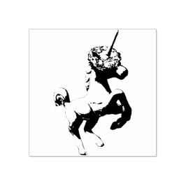 helgdag Unicorn Julafton Rubber Frimärke (Höger-Fa Stämpel