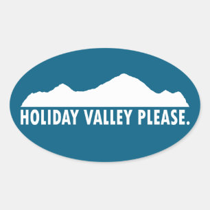 Helgdag Valley, tack Ovalt Klistermärke