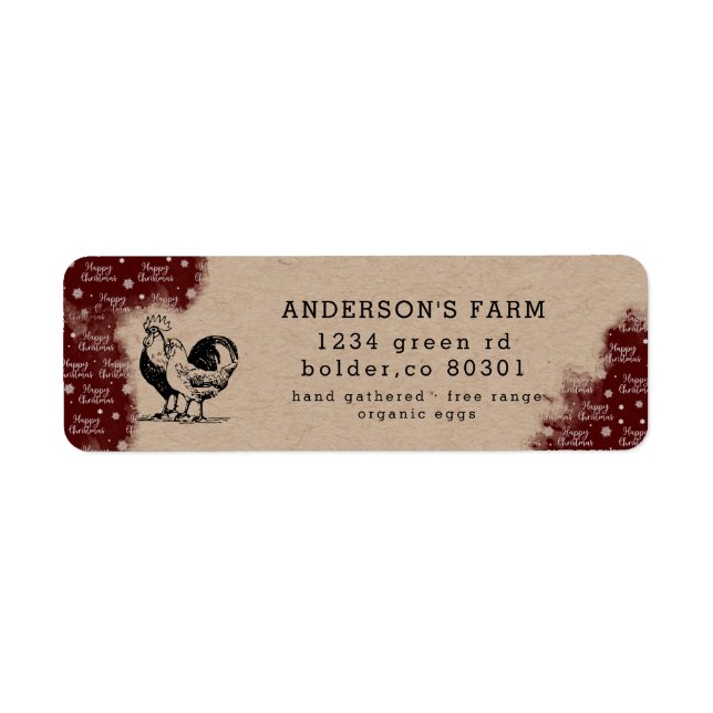 helgdag vattenfärg tvättar äggservergruppens retur returadress etikett (Framsidan)