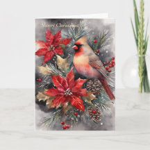 Helgdag Vattenfärgkardinalvinter