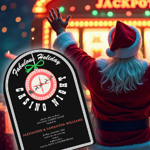 Helgdag Vegas Casino Blackjack Poker Night Party Inbjudningar