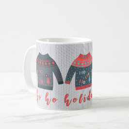 Helgdag Vibes Ugly Sweater Multifärgad Sticka Stru Kaffemugg