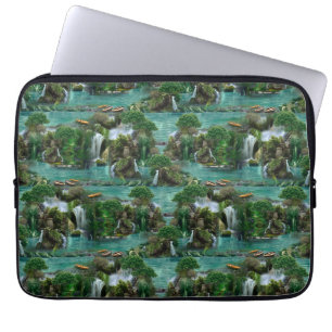 Helgdag vid Magic Fantasy Sjö Laptop Fodral